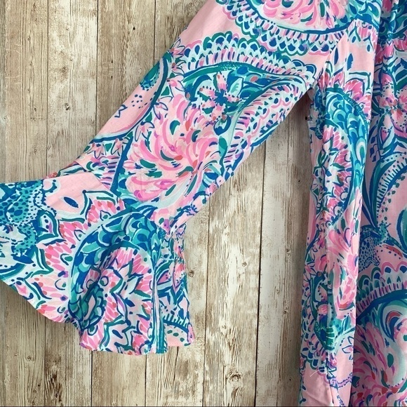 Lilly Pulitzer Willa Flounce Sleeve Top Size XXS - Picture 7 of 13